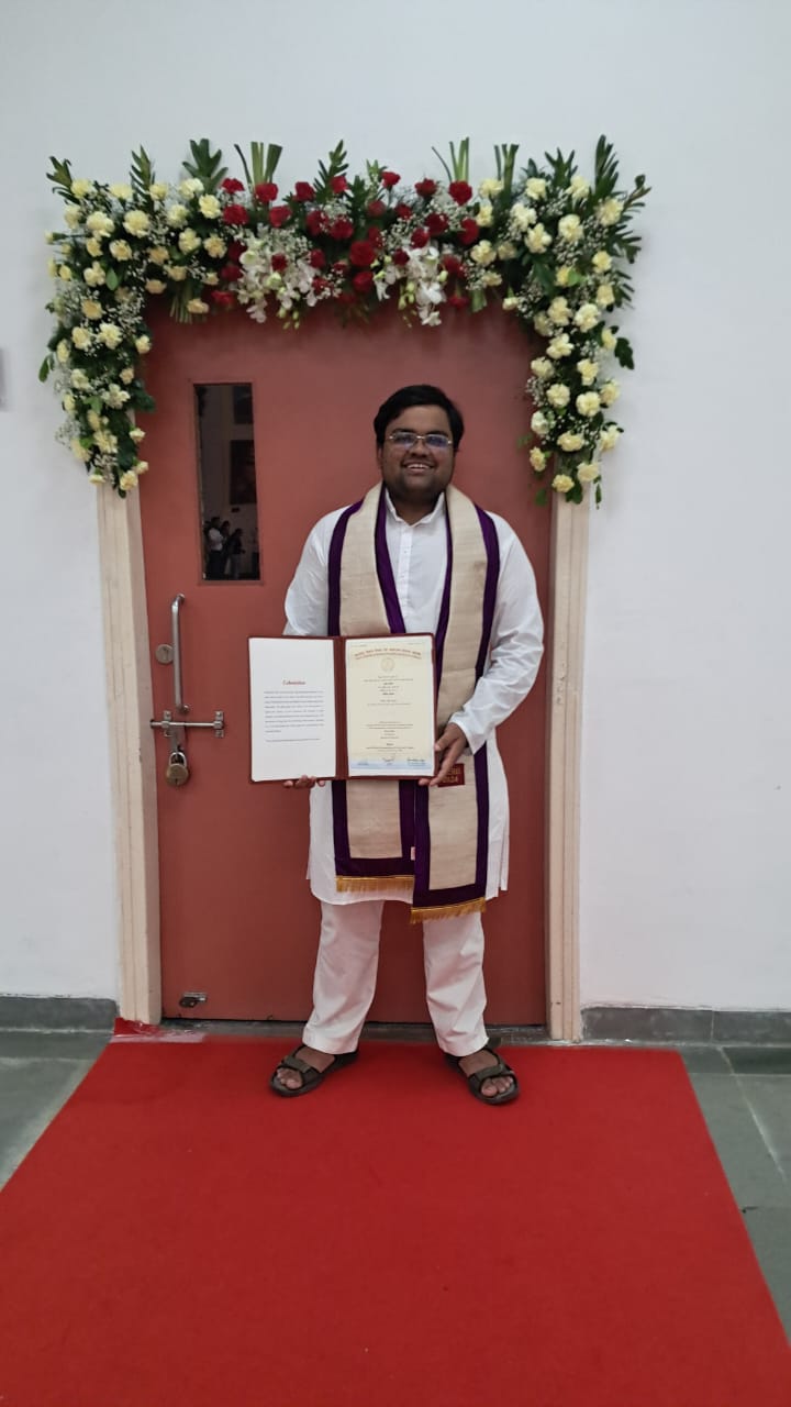 Kartav Kesri at IISER Bhopal graduation ceremony